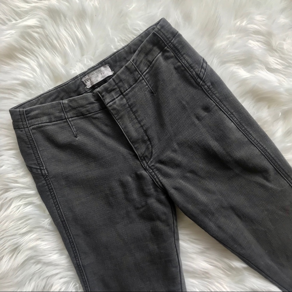 Free People Gray High Rise Crop Skinny Jeans - Picture 1 of 6